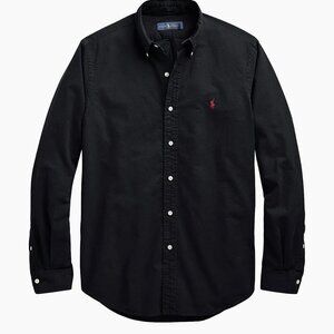 Ralph Lauren classic fit oxford shirt in black